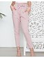 preiswerte Pants-Damen Chinesisch Chino Polyester Einfarbig Rosa Armeegrün Schick &amp; Modern Mittlere Taillenlinie Wadenlänge Alltagskleidung Innen