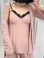 cheap Pajamas-Women&#039;s Spandex / Polyester / Cotton Blend Normal Deep V Ultra Sexy Pajamas Striped / Daily / Spring &amp; Summer / Fall &amp; Winter