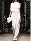 preiswerte Jumpsuits &amp; Rompers-Damen Wein Overall Solide