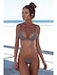 abordables Bikinis-Maillots de Bain Bikinis Maillot de bain Femme Lacet Couleur Pleine Normal Triangle Maillots de bain basique / Soutien-gorge Rembourré