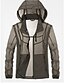 cheap Men&#039;s Jewelry-Men&#039;s Jacket Daily Regular Coat Hooded Regular Fit Jacket Long Sleeve Solid Colored Army Green Light gray Dark Gray