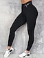 cheap Graphic Chic-Women&#039;s Skinny Leggings Cotton Blue Wine Gray Basic Sporty Casual / Sporty High Waist High Cut Print Daily Sports Gym Full Length Stretchy Letter S M L XL XXL / Yoga / Mid Waist