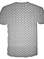 abordables Tank Tops-Hombre Camiseta Camisa Gráfico Geométrico 3D Escote Redondo Talla Grande Diario Fin de semana Manga Corta Tops Básico Negro Morado Verde Claro