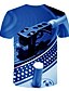 abordables Tank Tops-Homme T-shirt Graphique Machine Grandes Tailles Imprimé Manches Courtes Plein Air Hauts Exagéré Jaune Vert Bleu Roi