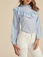 abordables Tops &amp; Blouses-nouveau printemps 2020&amp;amp;amp; chemise à manches longues en mousseline de soie à pois pour femmes d&#039;été