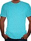 billige Tank Tops-Herre T-shirt Skjorte Grafisk Geometrisk 3D Rund hals Plusstørrelser Daglig Weekend Kortærmet Toppe Basale Sort Lilla Lysegrøn