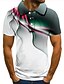 preiswerte Polos-Herren Golfhemd Tennishemd Kragen Hemdkragen Graphic Schwarz Regenbogen Rote Kurzarm Übergröße Bedruckt Täglich Festtage Regular Fit Oberteile Strassenmode Übertrieben