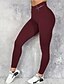 cheap Graphic Chic-Women&#039;s Skinny Leggings Cotton Blue Wine Gray Basic Sporty Casual / Sporty High Waist High Cut Print Daily Sports Gym Full Length Stretchy Letter S M L XL XXL / Yoga / Mid Waist