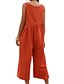 cheap Jumpsuits &amp; Rompers-Women&#039;s Blue Red Beige Jumpsuit Solid Colored