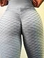 cheap Graphic Chic-Women&#039;s Yoga Athletic Ruched Butt Lifting Jacquard Tights Leggings Knee Length Pants Stretchy Sports Outdoor Gym Solid Color High Waist Tummy Control Butt Lift Skinny Green White Black Gray Fuchsia S