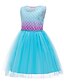 preiswerte Kleider für Mädchen-kinderkleidung Baby Mädchen Geometrisch Kleid Ärmellos Aktiv Süß Knielang Polyester Blau