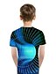 preiswerte Jungen T-Shirts &amp; Hemden-Kinder Jungen T-Shirt Kurzarm Grün Blau Königsblau 3D-Druck Gefaltet 3D-Druck Aktiv Strassenmode / Sommer