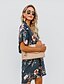 cheap Casual Dresses-Women&#039;s Sheath Dress Short Mini Dress Short Sleeve Floral Summer Elegant 2021 Khaki Navy Blue S M L XL