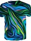 abordables Tank Tops-Hombre Camiseta Camisa Tee Escote Redondo Graphic Abstracto Azul Piscina Dorado Arco Iris Rojo Impresión 3D Manga Corta Estampado Diario Tops Básico Design Grande y alto / Verano / Verano