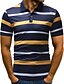 abordables Polos-Hombre camisetas de golf Camiseta de golf Camiseta de tenis A Rayas Ajuste regular Tops Cuello Camisero Verde Trébol Amarillo