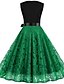 cheap Christmas Dresses-Women&#039;s Sheath Dress Knee Length Dress Black Blue Red Wine Green Sleeveless Solid Color Lace Round Neck Hot Streetwear S M L XL XXL