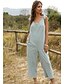 abordables Jumpsuits &amp; Rompers-Combinaison-pantalon Femme Couleur Pleine Bleu Rose Claire S M L XL