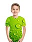 abordables Camisetas y camisas para niños-Niños Chico Camiseta Geométrico Exterior Impresión 3D Manga Corta Activo 3-12 años Verano Verde Trébol Azul Piscina Morado