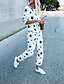cheap Pajamas-Women&#039;s Sets Home Christmas Party Street Polyester Casual Lounge Sets Soft Sport Pant Fall Winter Long Sleeve Not Specified