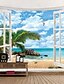 billige Hjemmetekstiler-vindu landskap vegg tapet kunst dekor teppe gardin piknik duk hengende hjem soverom stue sovesal dekorasjon polyester sjø hav strand palme