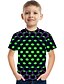 preiswerte Jungen T-Shirts &amp; Hemden-Kinder Jungen T-Shirt Kurzarm Punkt Einfarbig 3D Druck Grün Kinder Oberteile Sommer Grundlegend Street Schick