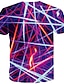abordables Tank Tops-T-shirt Homme Graphique Abstrait Grande Taille Col Rond Manches Courtes Imprimer Standard du quotidien Polyester / Eté