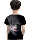 billige T-shirts &amp; Trøjer til Drenge-Børn Baby Drenge T-shirt Kortærmet Fantastiske Dyr Anime Farveblok Geometrisk 3D Trykt mønster Sort Børn Toppe Sommer Aktiv Basale Mode Barnet&#039;s Dag