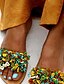 abordables Sandals-Femme Sandales Sandales plates du quotidien Eté Talon Plat Bout ouvert Polyuréthane Mocassins Jaune