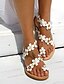 cheap Sandals-Women&#039;s Sandals Boho Bohemia Beach Flat Sandals Flat Heel Open Toe Daily PU Brown