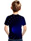 abordables T-shirts et chemises pour garçons-T-shirt Tee-shirts Garçon Enfants Manches Courtes à imprimé arc-en-ciel Bloc de Couleur 3D Imprimé Bleu Enfants Hauts Eté basique Chic de Rue