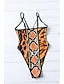 cheap One-Pieces-Women&#039;s Bandeau Basic Bikini Swimsuit Lace up Print Floral Swimwear Bathing Suits Yellow