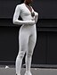 abordables Jumpsuits &amp; Rompers-Mujer Mono Color sólido Corte Recto Ajuste regular Blanco Negro S M L