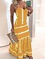 cheap Maxi Dresses-Women&#039;s Sundress Maxi long Dress Yellow Red Navy Blue Sleeveless Tie Dye Print Summer V Neck Hot Holiday Beach 2021 S M L XL XXL 3XL 4XL 5XL / Plus Size / Plus Size