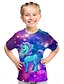 cheap Girls&#039; Tees &amp; Blouses-Girls&#039; 3D 3D T shirt Tee Short Sleeve 3D Print Active Cute Streetwear Polyester Kids