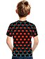 abordables T-shirts et chemises pour garçons-T-shirt Tee-shirts Garçon Enfants Manches Courtes Pois Bloc de Couleur 3D Imprimé Rouge Enfants Hauts Eté basique Chic de Rue