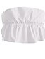 cheap New in Tops-Women&#039;s Solid Colored Blouse Backless Ruffle Pleated Sleeveless Daily Tops Strapless White Black Red