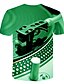 abordables Tank Tops-Hombre Camiseta Gráfico Máquina Tallas Grandes Estampado Manga Corta Calle Tops Exagerado Amarillo Verde Trébol Azul Real
