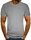 cheap Tank Tops-Men&#039;s T shirt Shirt Graphic Geometric 3D Round Neck Plus Size Daily Weekend Short Sleeve Tops Basic Black Purple Light Green