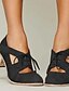 cheap Sandals-Women&#039;s Sandals Daily Summer Chunky Heel Round Toe PU Buckle Black Yellow Gray