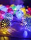 abordables Tiras de Luces LED-luces de cadena led 5m-40led bola marroquí guirnalda de hadas patio de cobre globo de luz globo de hadas orbe linterna navidad para banquete de boda decoración del hogar enchufe usb o 220v