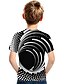 abordables T-shirts et chemises pour garçons-T-shirt Tee-shirts Garçon Enfants Manches Courtes à imprimé arc-en-ciel Bloc de Couleur 3D Imprimé Noir Enfants Hauts basique Chic de Rue