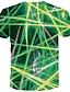 baratos Tank Tops-Homens Camiseta Gráfico Abstrato Decote Redondo Tamanho Grande Diário Manga Curta Imprimir Blusas Verde Branco Roxo / Verão