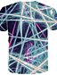 cheap Tank Tops-Men&#039;s T shirt Graphic Abstract Round Neck Plus Size Daily Short Sleeve Print Tops Green White Purple / Summer