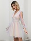 cheap Mini Dresses-Women&#039;s Swing Dress Short Mini Dress Long Sleeve Rainbow Hot Rainbow S M L XL