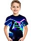 billige T-skjorter og skjorter til gutter-Barn Baby Gutt T skjorte T-skjorte Kortermet Anime Regnbue Geometrisk 3D Trykt mønster Regnbue Barn Topper Sommer Aktiv Grunnleggende Mote Barnas Dag