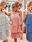 cheap Casual Dresses-Women&#039;s Strap Dress Short Mini Dress White Blue Blushing Pink Sleeveless Polka Dot Summer Hot Elegant 2021 S M L XL