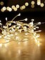abordables Tiras de Luces LED-2m Cuerdas de Luces 100 LED 1pc Blanco Cálido Día de San Valentín Navidad Fiesta Decorativa Decoración de la boda de Navidad Baterías alimentadas