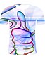 abordables Camisetas y camisas para niños-Niños Chico Día del Niño Camiseta Manga Corta Verde Trébol Blanco Arco Iris Impresión 3D de impresión en 3D Bloque de color 3D Unisexo Estampado Básico Casual Ropa de calle Deportes 2-12 años