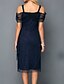 cheap Elegant Dresses-Women&#039;s Strap Dress Knee Length Dress Short Sleeve Solid Colored Sequins Spring &amp; Summer Elegant Sophisticated Cotton 2021 Blue S M L XL XXL 3XL 4XL