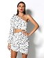 cheap Two Piece Sets-Women&#039;s Sophisticated Polka Dot Two Piece Set Blouse Skirt Ruffle Tops